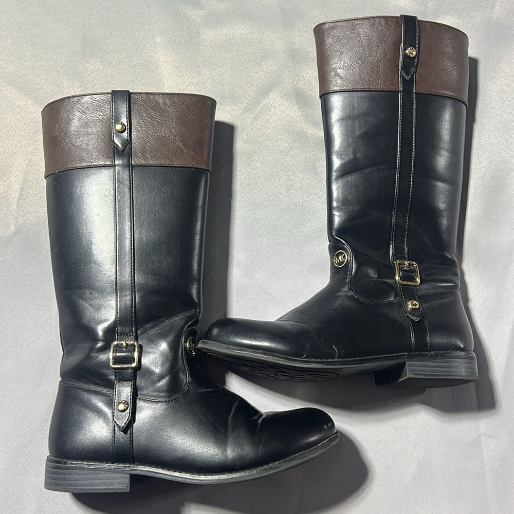 Michael Kors Girls Leather riding boots sz 3 - Picture 2 of 5